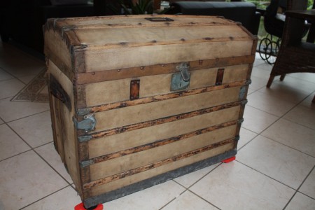 Begin 20ste eeuw - autokoffer (car trunk box) - reeds gepoetst - canvas 